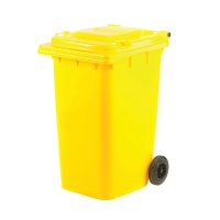 Yellow 240L Wheelie Bin