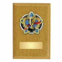 15cm Oak Plaque with Cup Decal