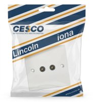Lincoln 2 Gang Flush TV Socket Pre Packed