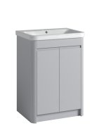 Tucker French Herts 600mm Floor Standing Two Door Basin Unit Light Grey