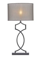 Donovan Table Lamp, Black Chrome Complete with Shade | LV1802.0125