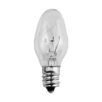 Exit Light Bulb, 130V, 7W, Candelabra Screw