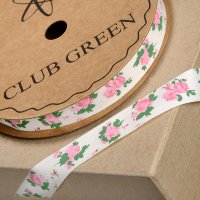 Printed Country Garden Floral Ribbon - 16mm x 10m