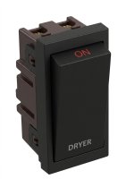 Lincoln 20 Amp Dryer Black Double Pole Module Insert 