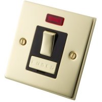 Polished Brass 13A Switched Fused Spur Neon 6052-045
