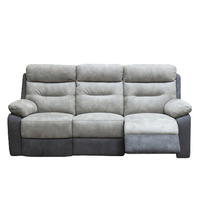 Dillon Fabric 3 Seater Recliner Sofa - Grey
