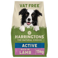 Harringtons Active Complete Dry Dog Food VAT Free Rich in Lamb & Rice 15kg