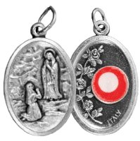 Oxidised Relic Medal/Lourdes   (1565/LDS)