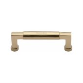 C0312 101-SB - Heritage Brass Cabinet Pull Bauhaus Design 101MM CTC Satin Brass Finish