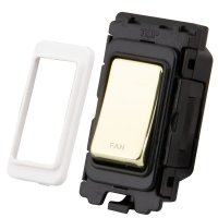 Polished Brass 20 Grid Module - FAN - 3050-050FN
