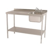 Single Bowl Sink 1400mm x 700mm x 900mm Left Hand Drainer 500mm x 500mm x 300mm Bowl