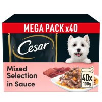 Cesar Dog Pouches Sauce Selection in Gravy 40x100gm - SOI 
