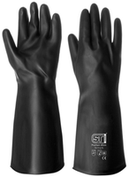 Prochem Rubber Gloves, 40 cm, Black
