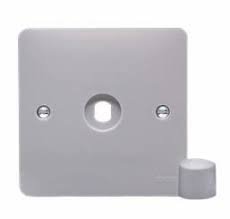 Hager Sollysta 1G Dimmer Plate & Knob White WMDRP1KIT