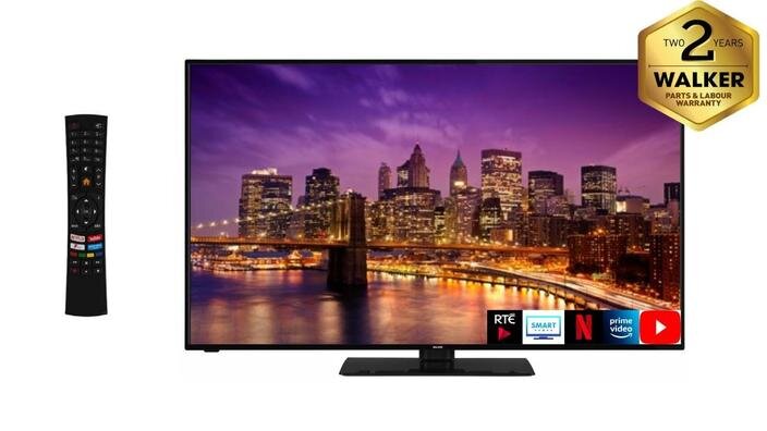 Walker 50inch Smart, 4K HDR, Ultra Slim, Satellite Tuner  *Included in this price is a contribution to recycling cost of &euro;4.07*