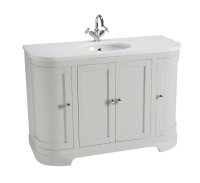 LANSDOWN 1200 CURVED UNIT LINEN WHITE