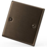 Dark Bronze 1 Gang Blank Plate 6060-030