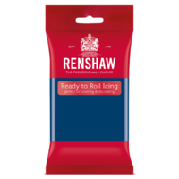 red packet of renshaw ready to roll icing fondant sapphire blue