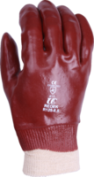 Polyco P10R Red PVC Knitted Wrist Glove