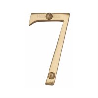 C1560-7-PB - Heritage Brass Numeral 7 Face Fix 76mm (3") Polished Brass Finish