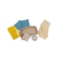 Homecare Catheterization Pack consists of multiple items including a waste bag and latex gloves
