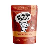 Meowing Heads Pouch Top Cat Turkey 100g x 10