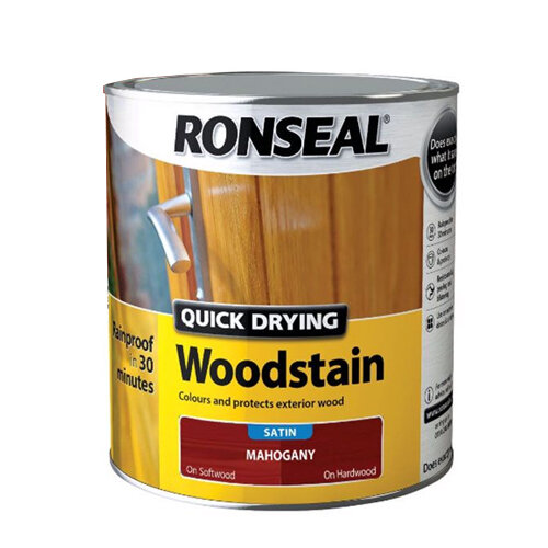 Ronseal Quick Dry Woodstain - Mahogany 750ml
