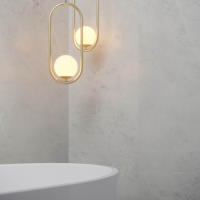 FIBO - WHITE MARBLE TILE M6060 S 600MM AQ PANEL * FSC