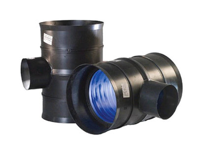Civils Ridgidrain 300 x 150mm 90° Unequal Junction Triple Socket RD300150T