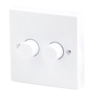 DIMMER SWITCH 400W, 2 Gang 2 Way