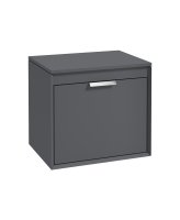 FJORD 60CM UNIT WITH COUNTER TOP CHROME HANDLE MATT MIDNIGHT GREY