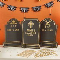 Gravestone Customisable Signs - Pack of 3