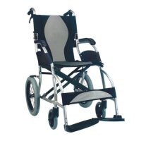 Karma Lightweight Wheelchair has folder backrest and a braking system.
