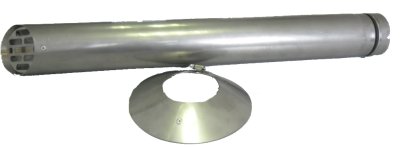 Wand doorvoer EW 80 met rosette  Inox