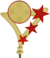 127 x 117mm Nash Star Holder (Red/Gold)