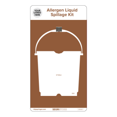 Allergen Spillage Liquids Kit Shadow Board, Brown