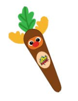 2026 BAM! Christmas Rudolf Carrot Kicker Cat Toy 20cm x 6