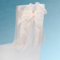 Snow Sheer Chair Tie Pink - 230mm x 3m