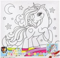 Paint by numbers Canvas and Paint Set - Unicorn