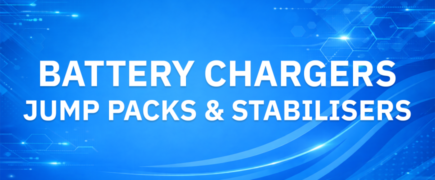 Battery Chargers, Jump Packs & Stabilisers