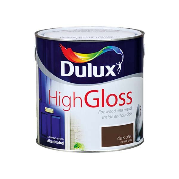 Dulux High Gloss Dark Oak 2.5L Tin 
