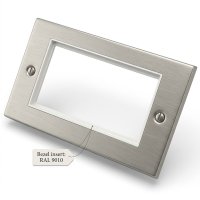 Stainless Steel 2 Gang 4 Module Euro Plate