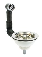 Tucker French 1/2" Stainless Steel Sink Basket Strainer Waste and Overflow