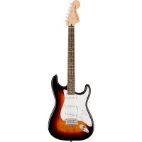 Squier Affinity Series Stratocaster 3 Tone Sunburst with White Pickguard and Laurel Fingerboard