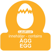 Allergen Lable - Egg, 30x30mm, 500 labels per roll