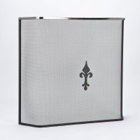BLACK FIRESCREEN WITH CREST