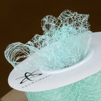 Spider Web Net On Ribbon Aqua - 3.8cm x 20m