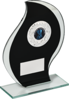 19.5cm Black Mirror Glass Plaque&Trim (V202S)