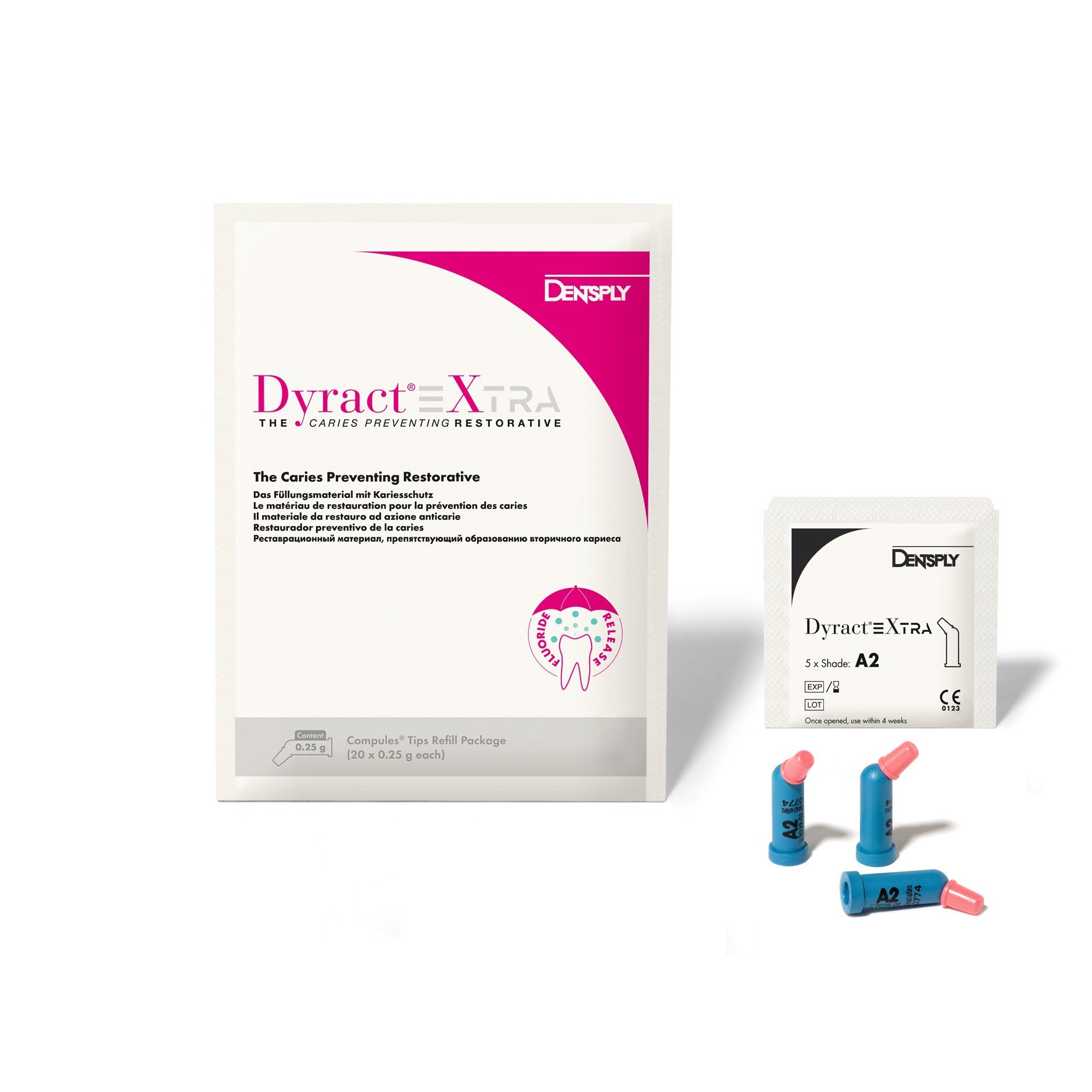 Dentsply Sirona Dyract eXtra Capsules 20 x 0.25g A3.5 - DMI Dental Supplies Northern Ireland - Next Day Delivery