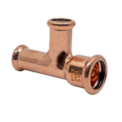 Pressfit 22x15x15mm Reducing End & Branch Tee